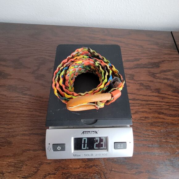 The Ritz Woven Fabric Belt M/L Adjustable Brown Buckle Vintage Taiwan - Picture 13 of 13